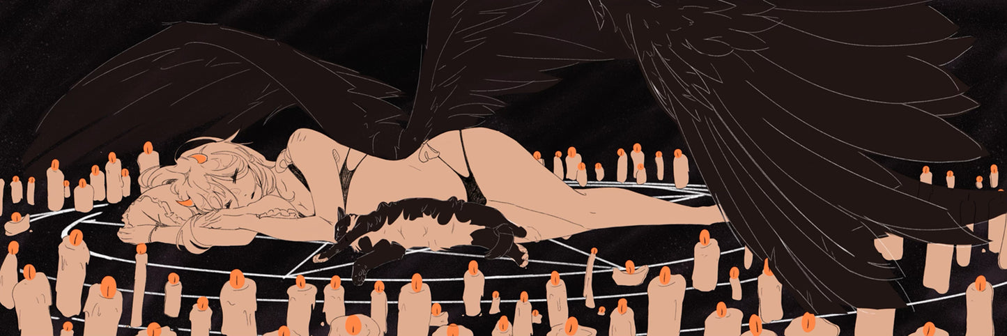 "Sleeping Angels" - Satin Print