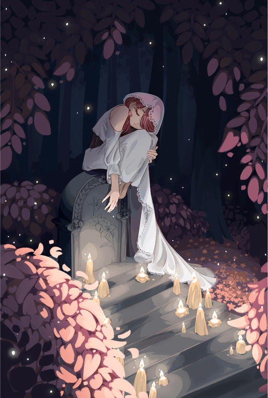 "Cemetery Girl" - Satin Print